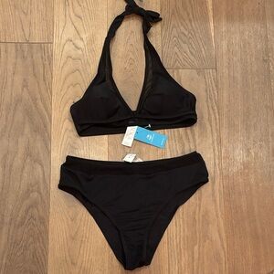 Cupshe Elegant Black Bikini Set